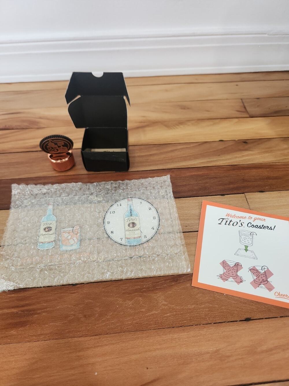 Tito's Vodka Acrylic Coasters Set Of 2 Bar Signs Promotional and Bottle Topper